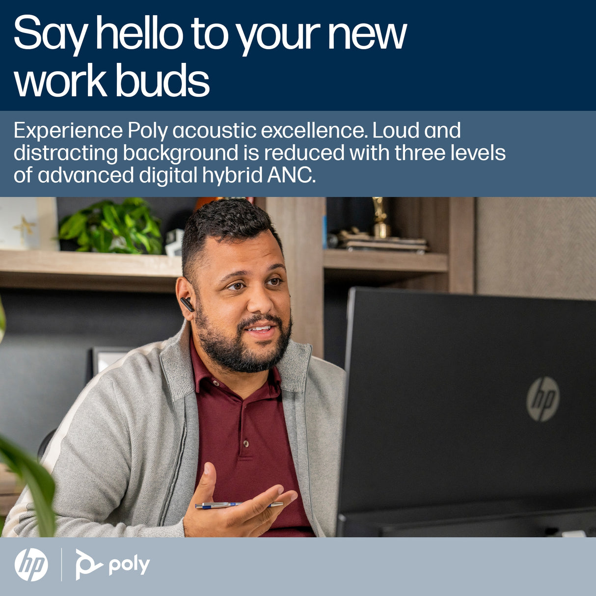 POLY Voyager Free 60 UC Carbon BT700 USB-A Basic Charge Case Headset