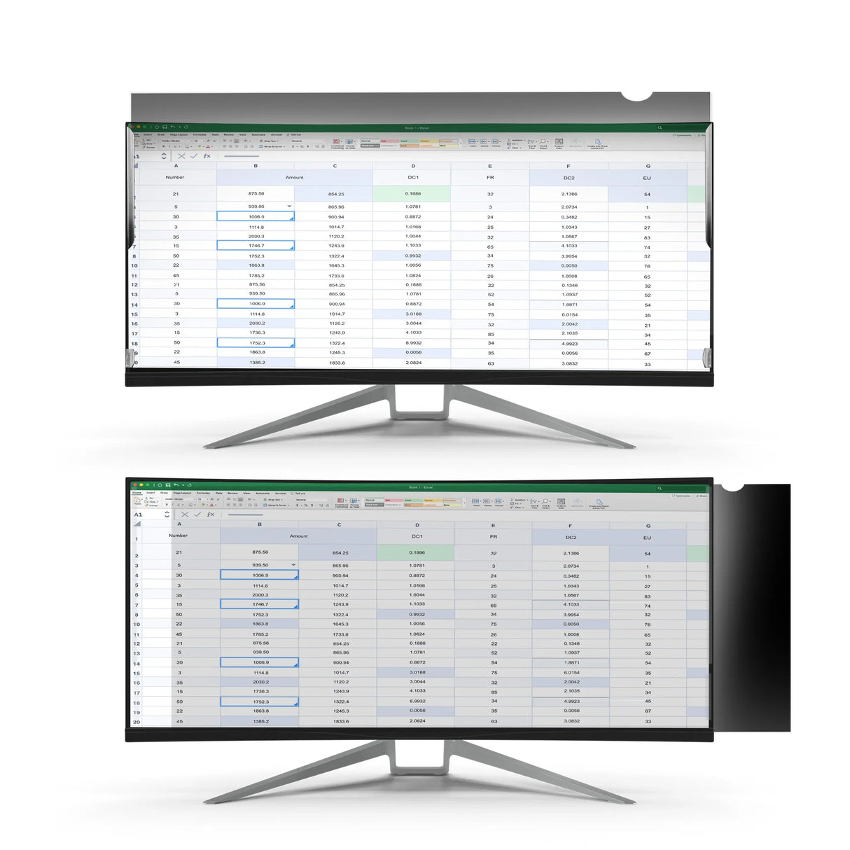STARTECH PRIVSCNMON34W – 34" / 2-WAY Privacy / Ultrawide Monitor Privacy Filter – Slide-Mount Attachment – Blue Light Reduction