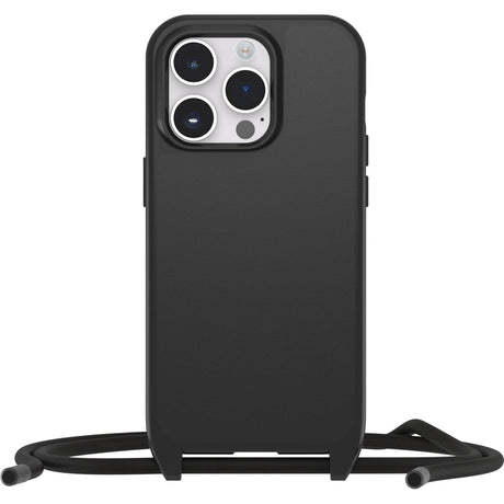 OtterBox React Necklace Case with MagSafe for iPhone 14 Pro Max, Ultra-Slim, Protective Case with Adjustable and Detachable Necklace Strap, Tested to Military Standard, Black OTTERBOX