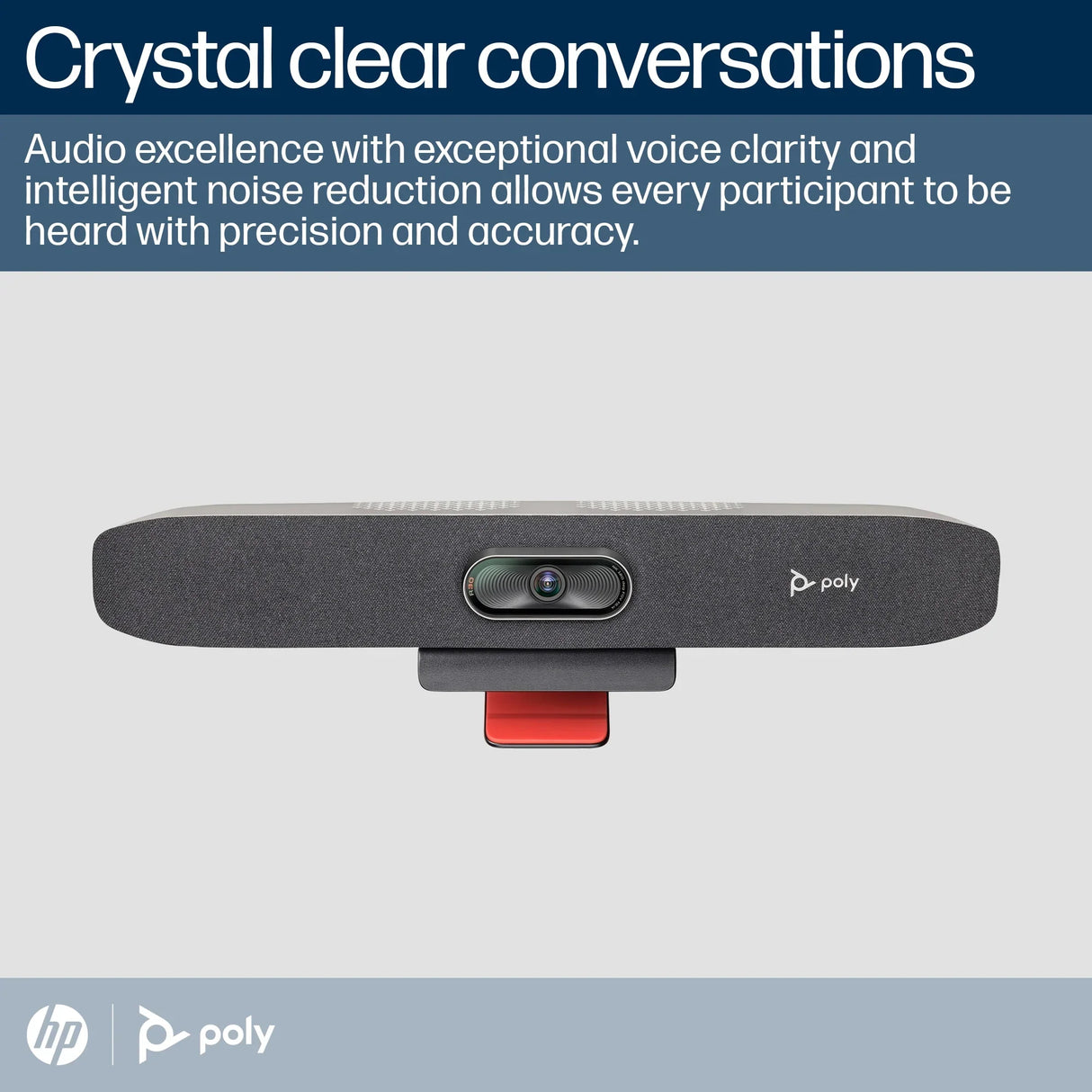 POLY Studio R30 – Full HD (1080p) / 120° Wide-Angle / 8-Mic Array – UC Conference Camera