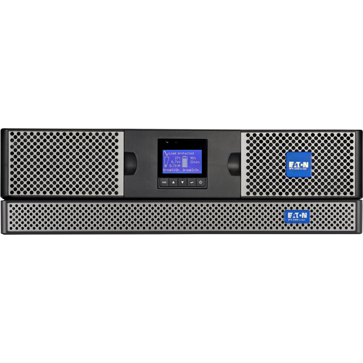 EATON 2200VA | 2200W | 8x C13 | 2x C19 | 1U | Li-Ion | Black|Silver (9PXEBM72RT1U-L)
