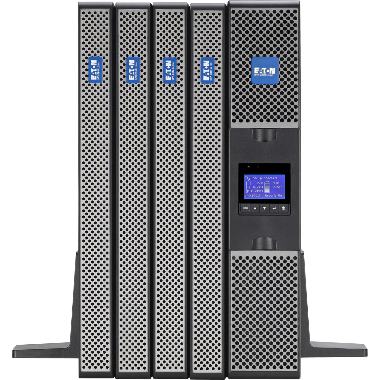 EATON 2200VA | 2200W | 8x C13 | 2x C19 | 1U | Li-Ion | Black|Silver (9PXEBM72RT1U-L)