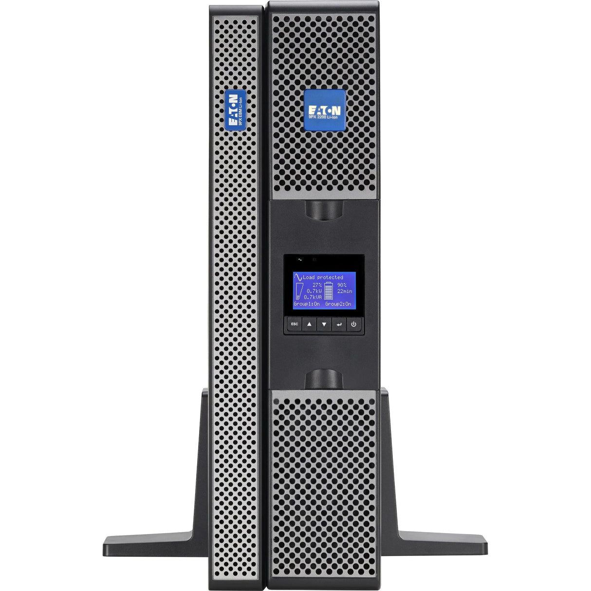 EATON 2200VA | 2200W | 8x C13 | 2x C19 | 1U | Li-Ion | Black|Silver (9PXEBM72RT1U-L)