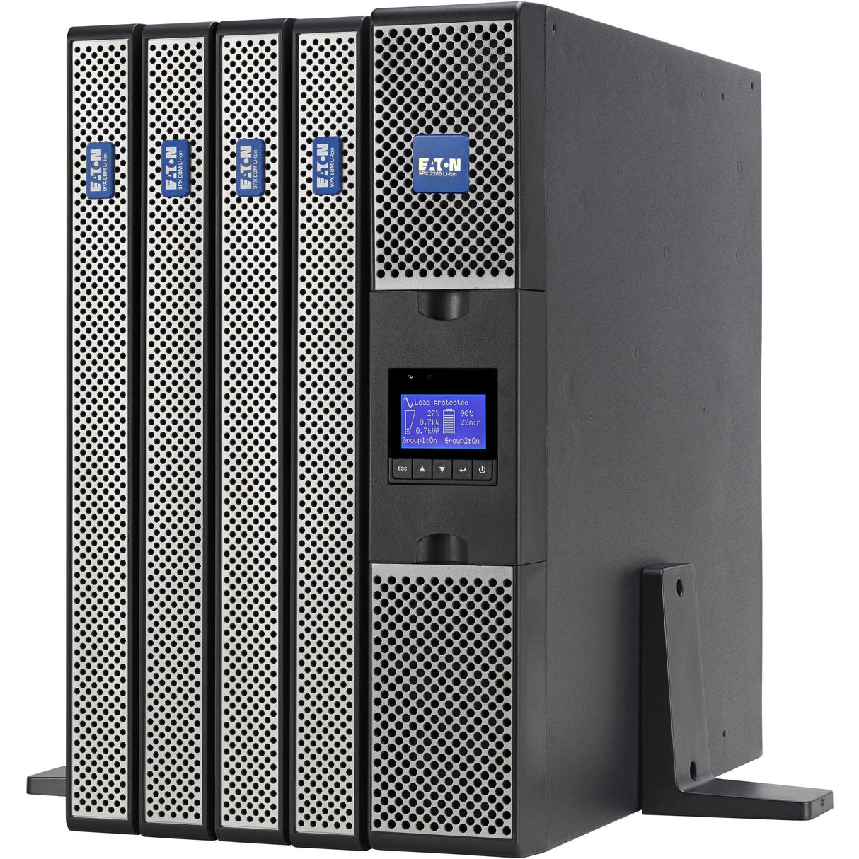 EATON 2200VA | 2200W | 8x C13 | 2x C19 | 1U | Li-Ion | Black|Silver (9PXEBM72RT1U-L)