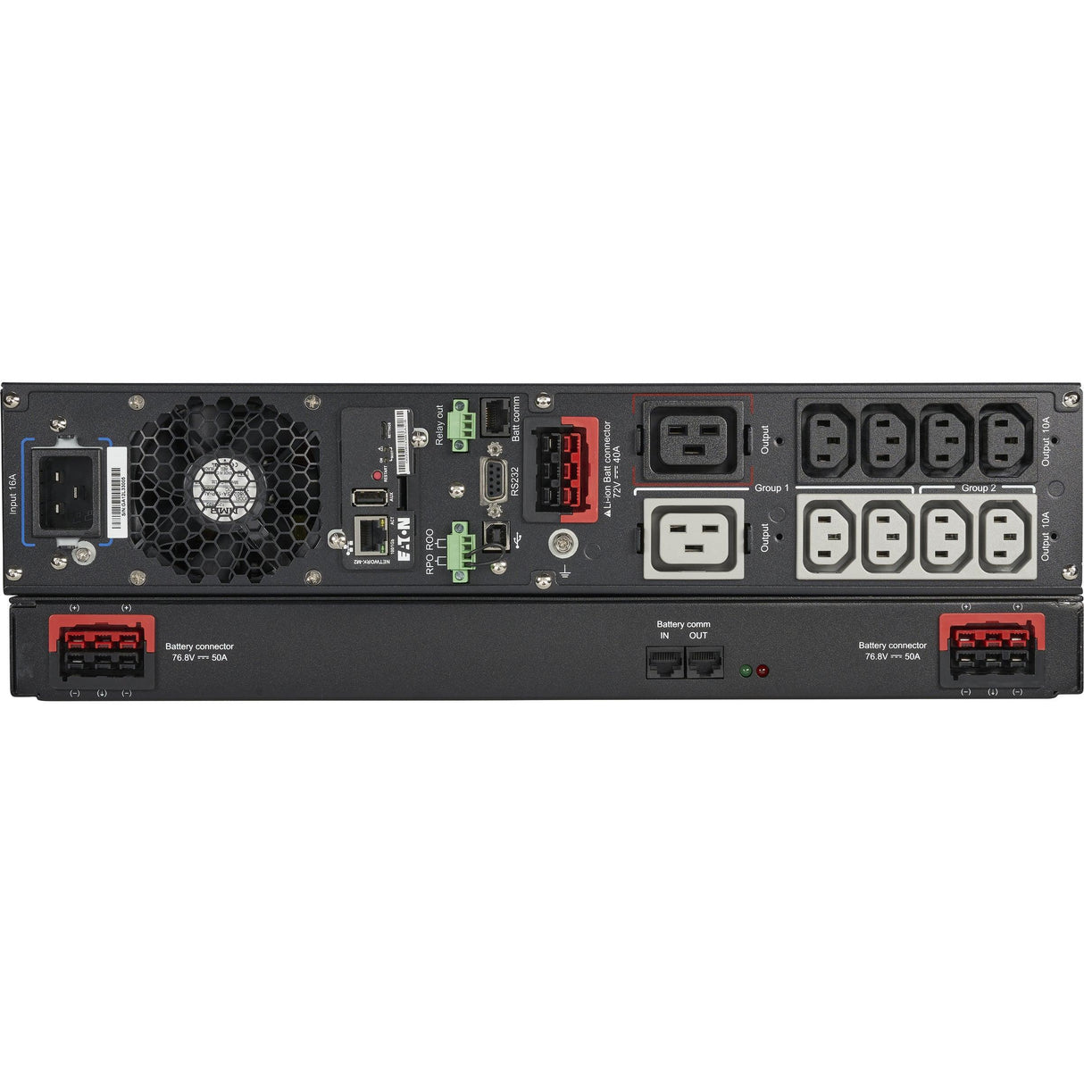 EATON 2200VA | 2200W | 8x C13 | 2x C19 | 1U | Li-Ion | Black|Silver (9PXEBM72RT1U-L)