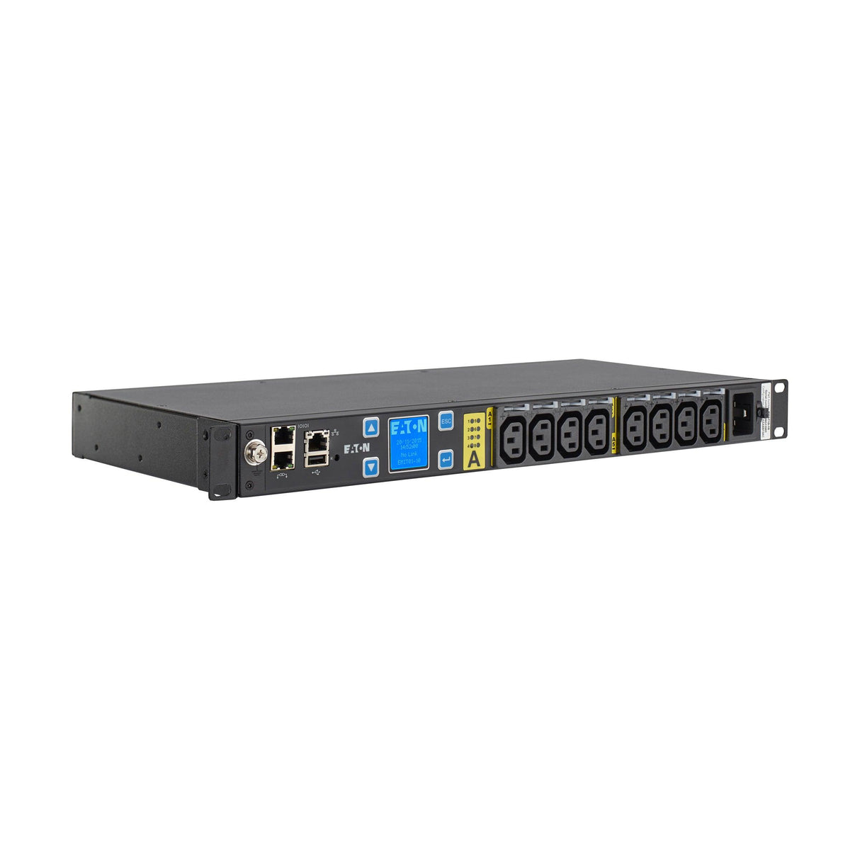 EATON PDU | 1U | C20 input | 3.84 kW max | 200-240V | 16A | 10 ft cord | Single-phase | Outlets: (8) C13 Outlet grip (EMAT10-10)