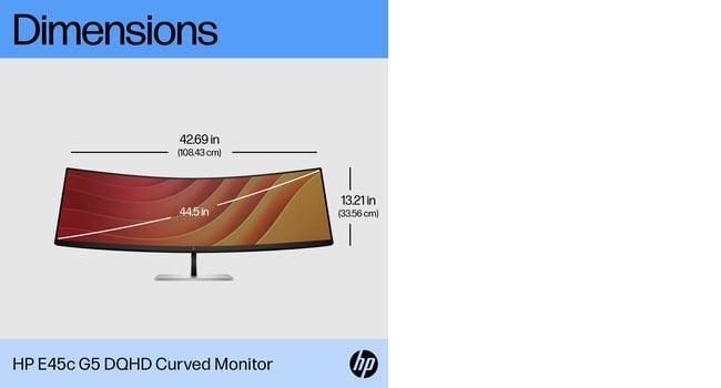 HP E45c Monitor – 44.5" / DQHD / VA / 60Hz – Business Monitor