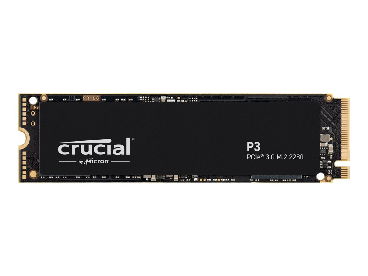 CRUCIAL P3 500GB, M.2 Internal NVMe PCIe SSD 3500R/1900W MB/s - 5YR WTY