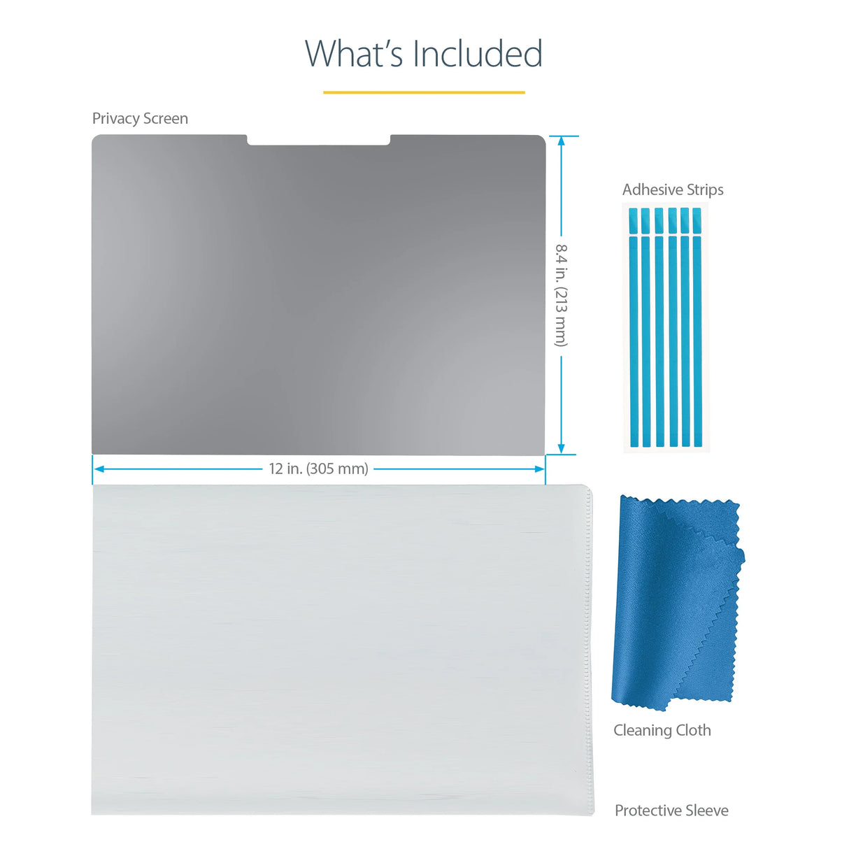 STARTECH 135S-PRIVACY-SCREEN – 13.5" / 2-Way Privacy – Laptop Privacy Filter – Frameless – Anti-Glare & Blue Light Reduction