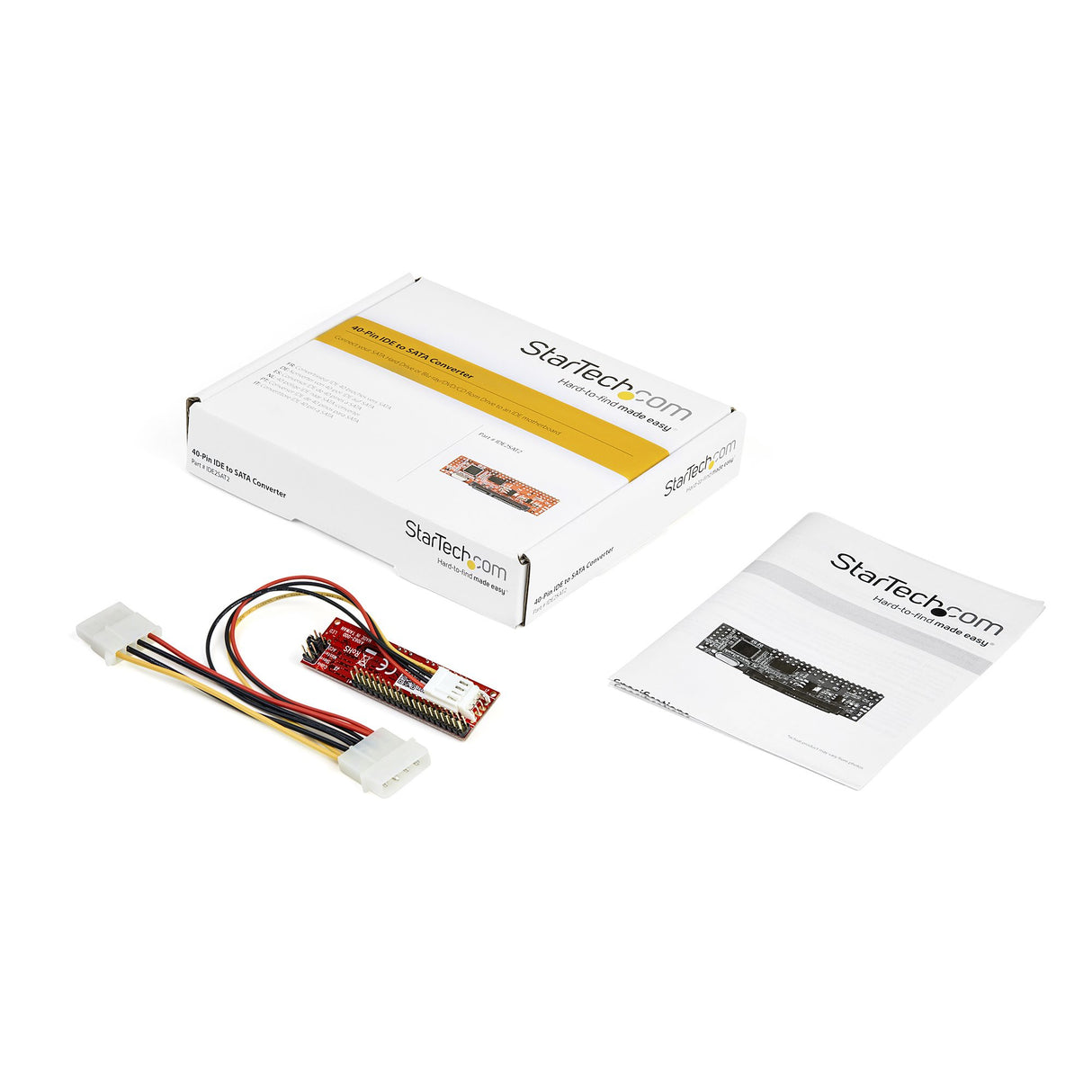 STARTECH IDE to SATA Hard Drive or Optical Drive Adapter Converter - 40-Pin PATA to 2.5" SATA HDD | SSD | ODD Converter (IDE2SAT2)