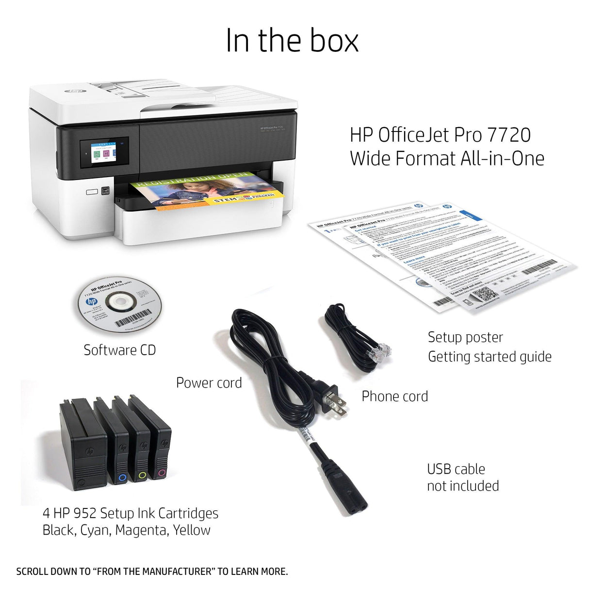 HP OfficeJet Pro 7720 Wide Format All-in-One Printer (Y0S18A)