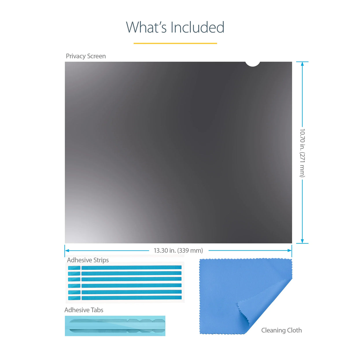 STARTECH 1754-PRIVACY-SCREEN – 17" / 2-Way Privacy – Monitor Privacy Filter – Frameless – Anti-Glare & Blue Light Reduction