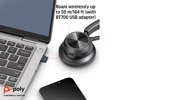 POLY Voyager 4310 USB-A BT700 Dongle Headset