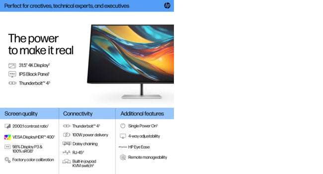 HP Series 7 Pro 4K Thunderbolt 4 Monitor (31.5")