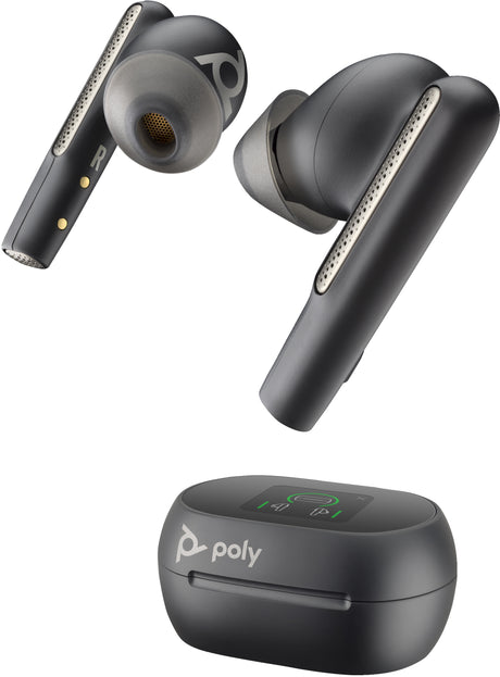 POLY Voyager Free 60 UC Carbon BT700 USB-A Touchscreen Charge Case Headset