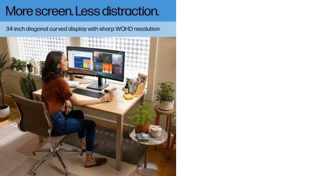 HP P34hc G4 computer monitor (34") Quad HD LED Black