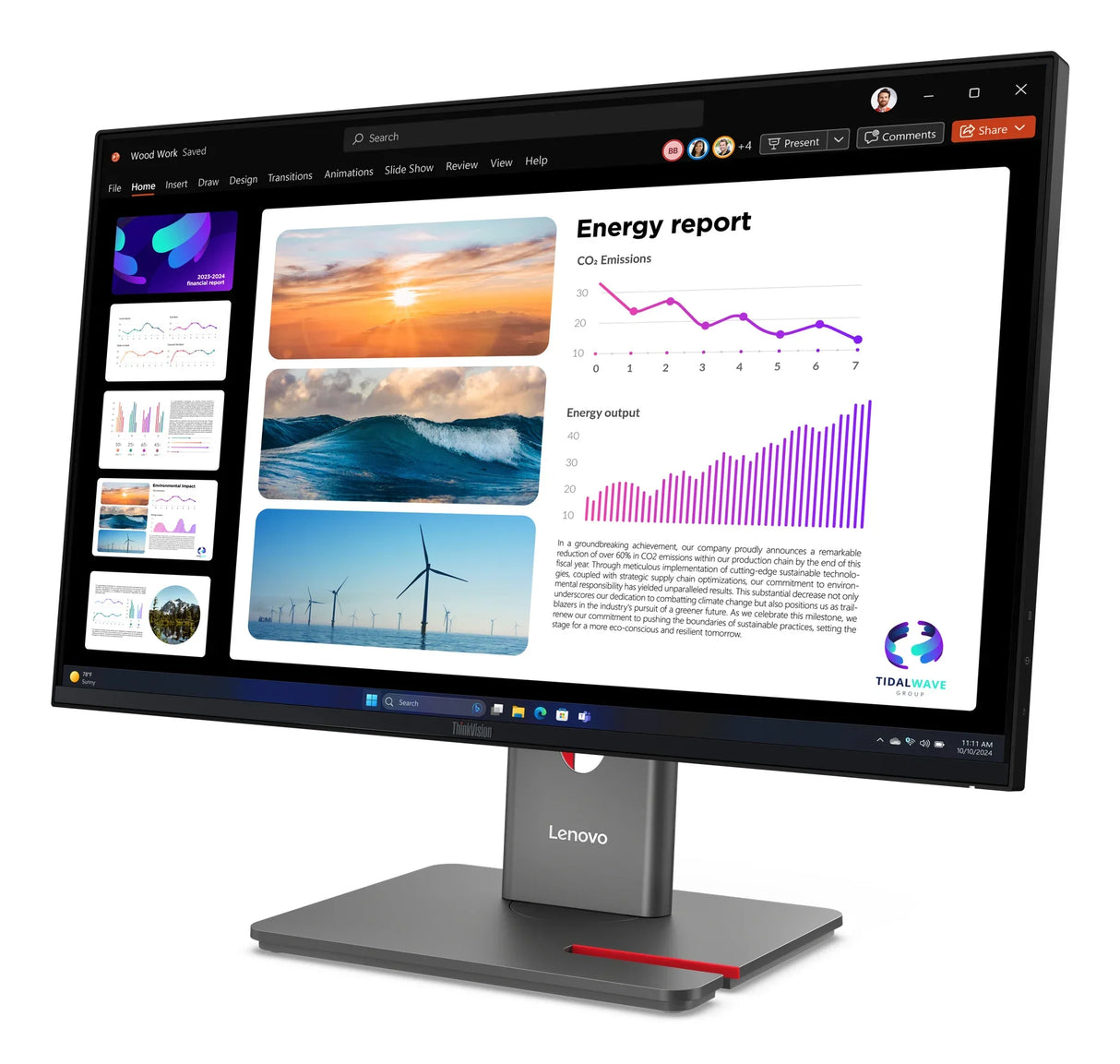 Lenovo ThinkVision Monitor – 23.8" / QHD / IPS / 120Hz – Business Monitor