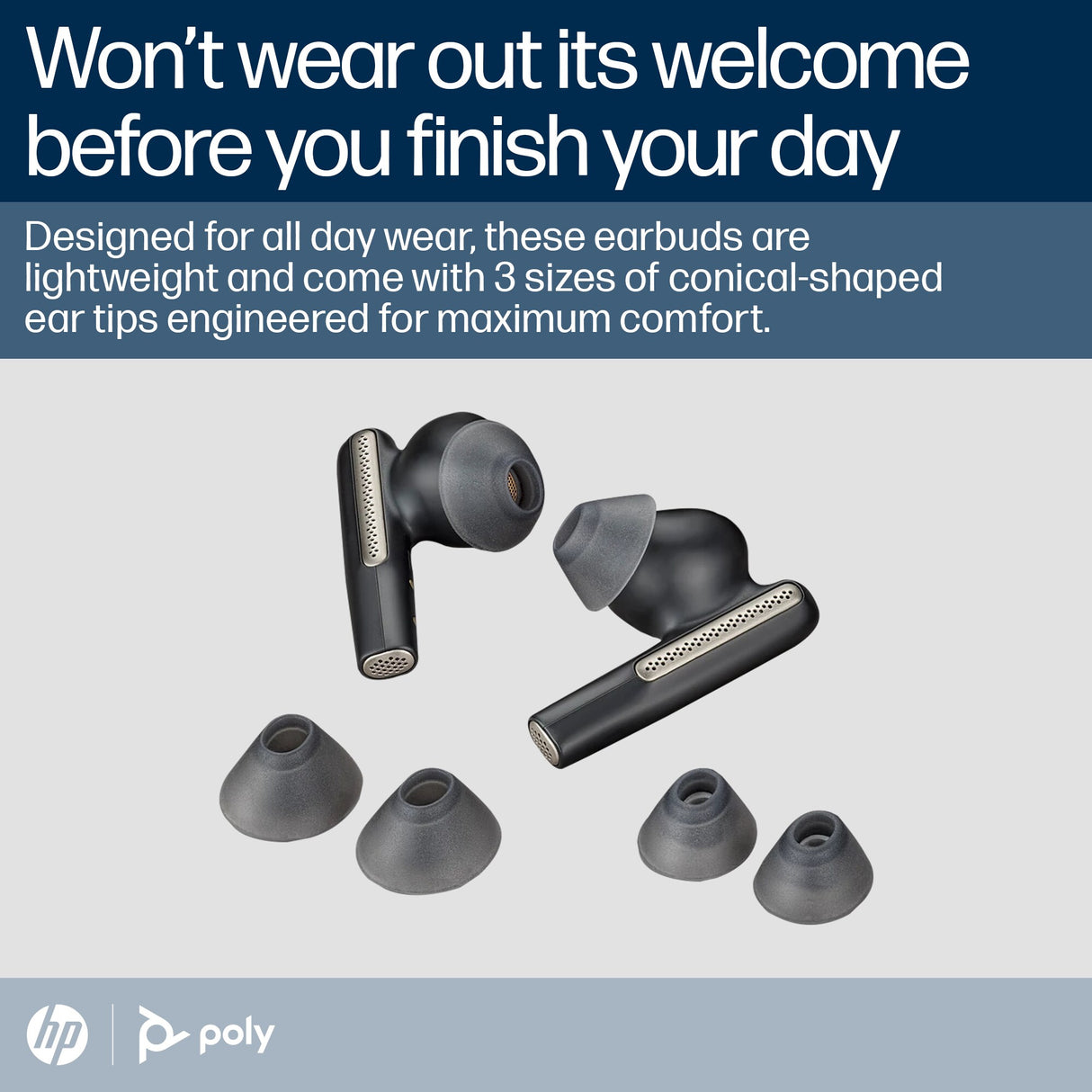 POLY Voyager Free 60 UC Carbon BT700 USB-A Touchscreen Charge Case Headset