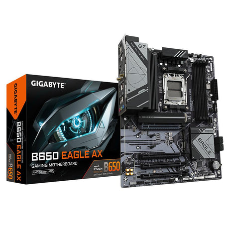 GIGABYTE AMD Socket AM5 | AMD B650 | 4 x DDR5 | GbE LAN | ATX | PCI-Express (B650 EAGLE AX)