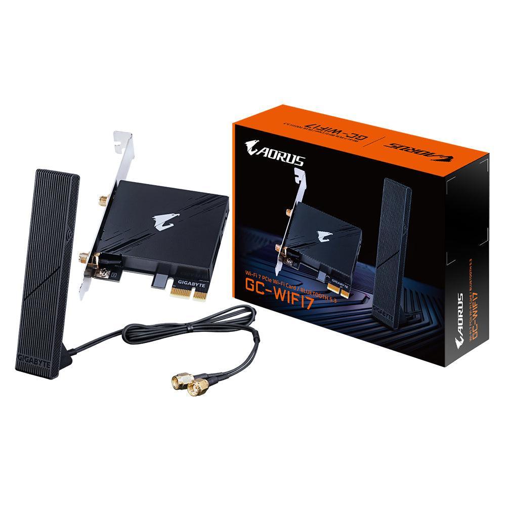 GIGABYTE Wi-Fi 7 | 5800 Mbps | MU-MIMO | 2.4GHz | 5GHz | 6GHz | Bluetooth 5.3 (GC-WIFI7)