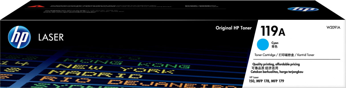 HP 119A Cyan Original Laser Toner Cartridge (W2091A)