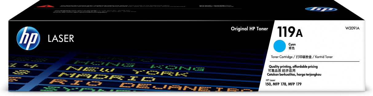 HP 119A Cyan Original Laser Toner Cartridge (W2091A)