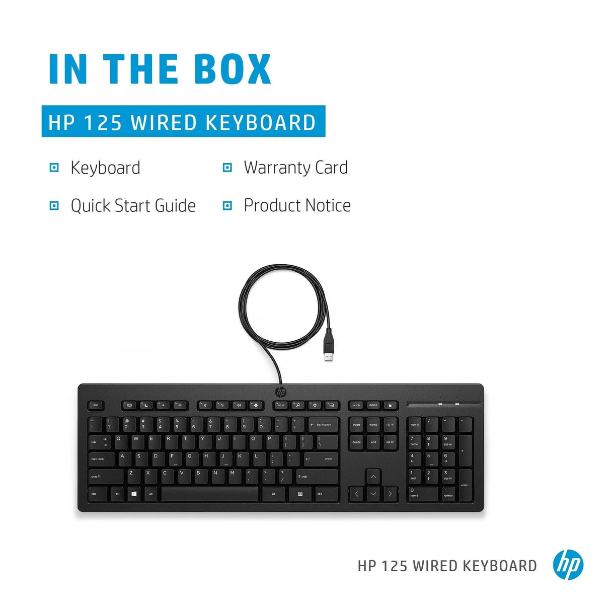 HP 125 Wired Keyboard (266C9AA)
