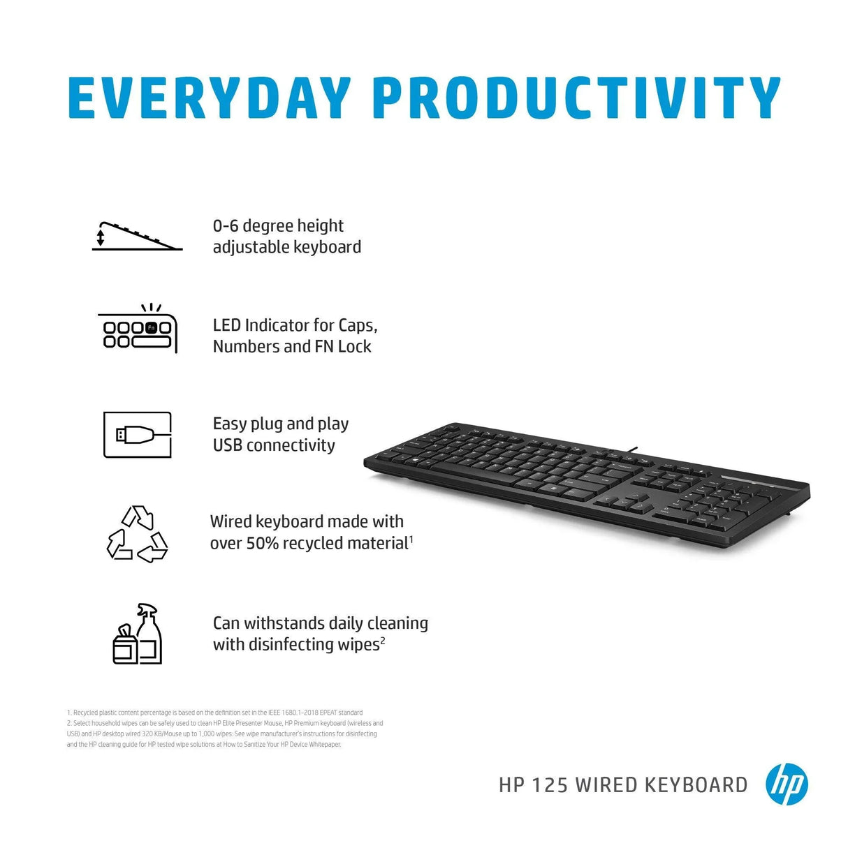 HP 125 Wired Keyboard (266C9AA)