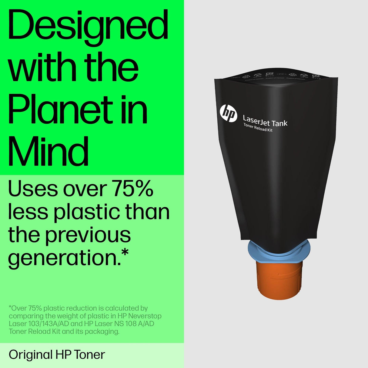 HP 143A Black Original Neverstop Toner Reload Kit (W1143A)