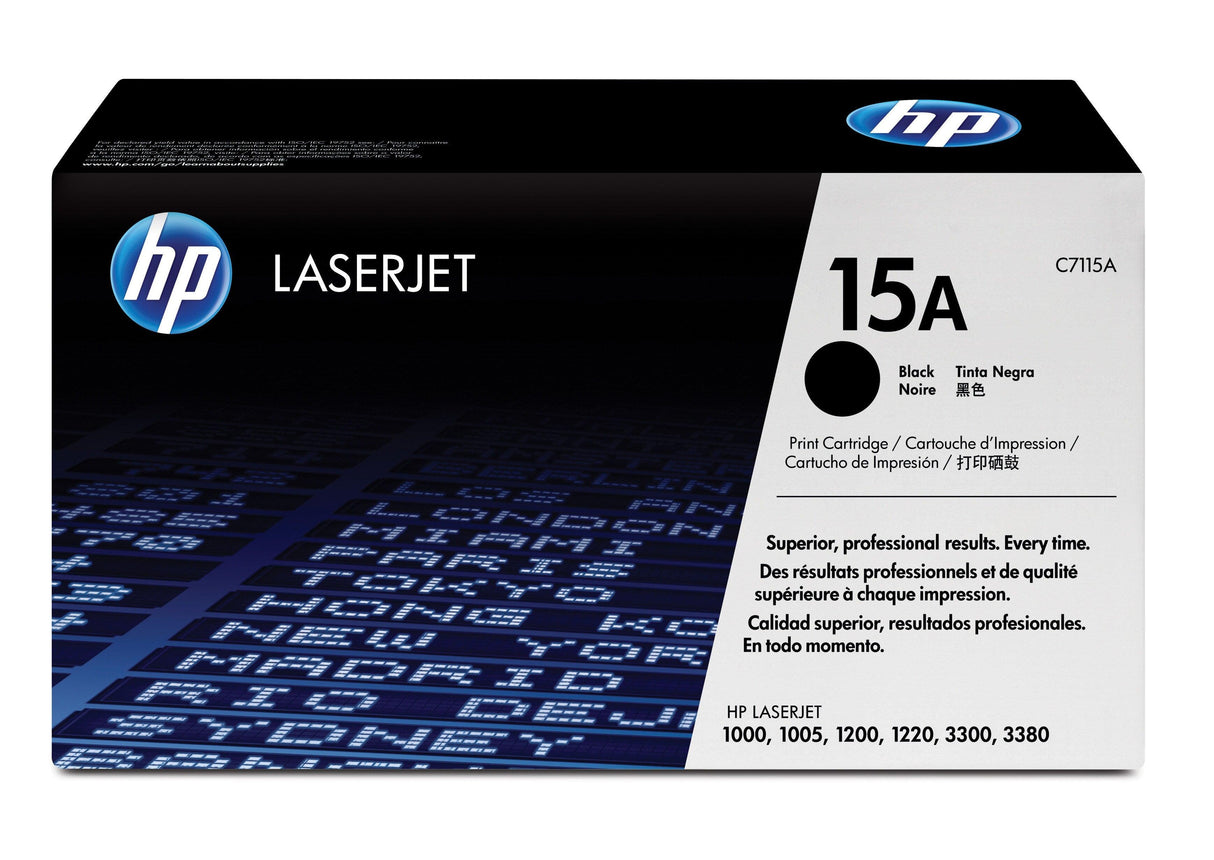 HP 15A Black Original LaserJet Toner Cartridge (C7115A)