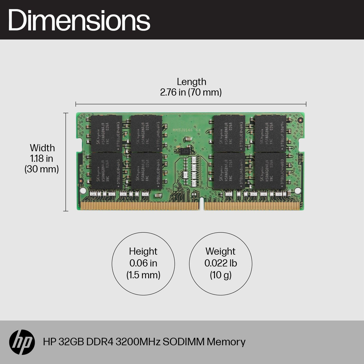 HP 16GB DDR4 3200 SODIMM Memory memory module (8C4X9AA)