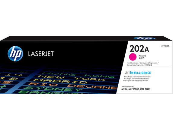 HP 202A MAGENTA LASERJET TONER 1.3K FOR M254DW M254NW M280NW M281FDN M281FDW