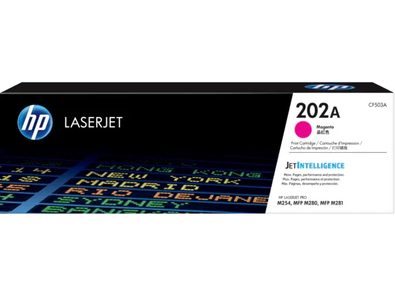 HP 202A MAGENTA LASERJET TONER 1.3K FOR M254DW M254NW M280NW M281FDN M281FDW