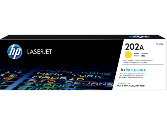 HP 202A YELLOW LASERJET TONER 1.3K FOR M254DW M254NW M280NW M281FDN M281FDW