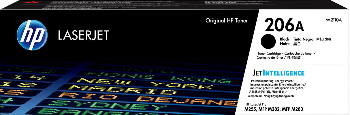 HP 206A Black Original LaserJet Toner Cartridge (W2110A)