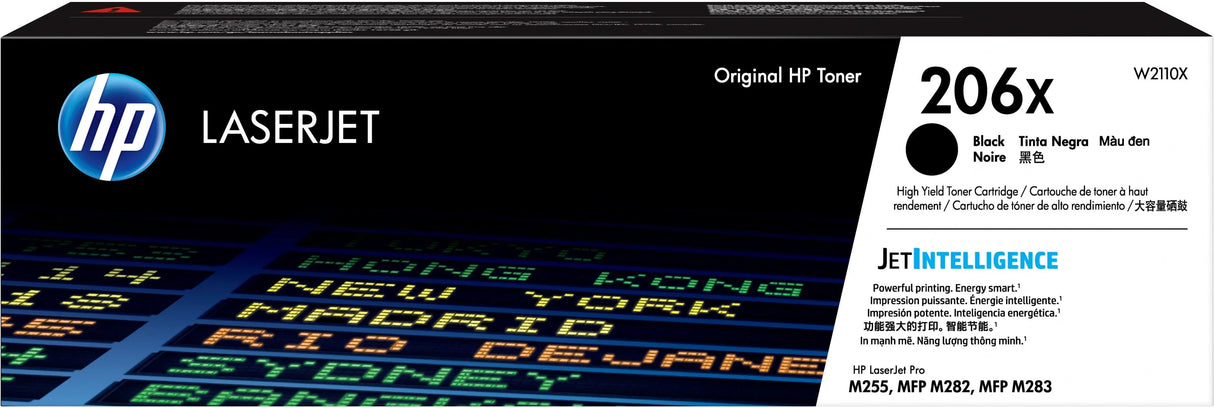 HP 206X High Yield Black Original LaserJet Toner Cartridge (W2110X)