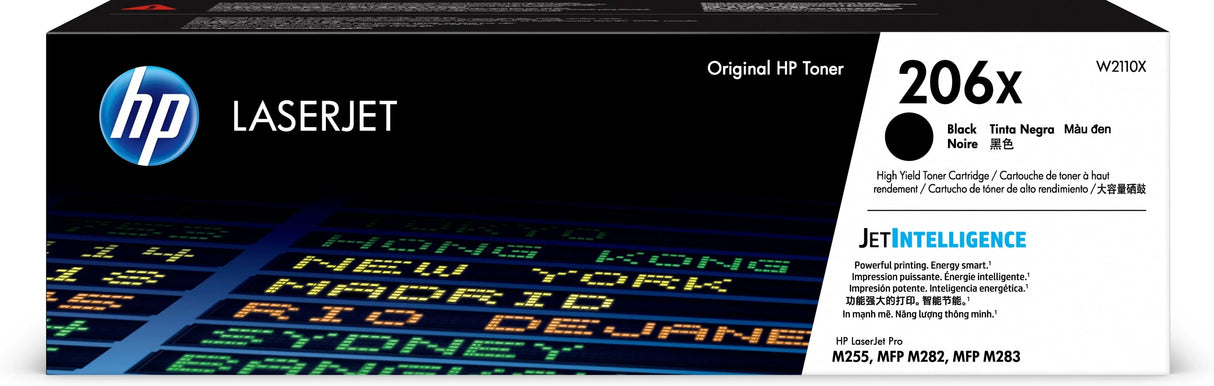 HP 206X High Yield Black Original LaserJet Toner Cartridge (W2110X)