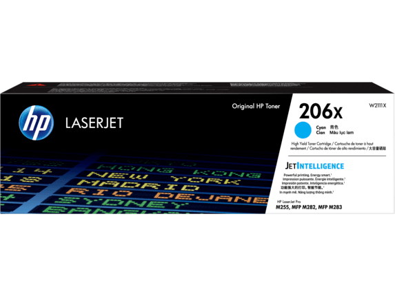 HP 206X High Yield Cyan Original LaserJet Toner Cartridge (W2111X)