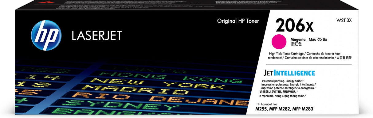 HP 206X High Yield Magenta Original LaserJet Toner Cartridge (W2113X)
