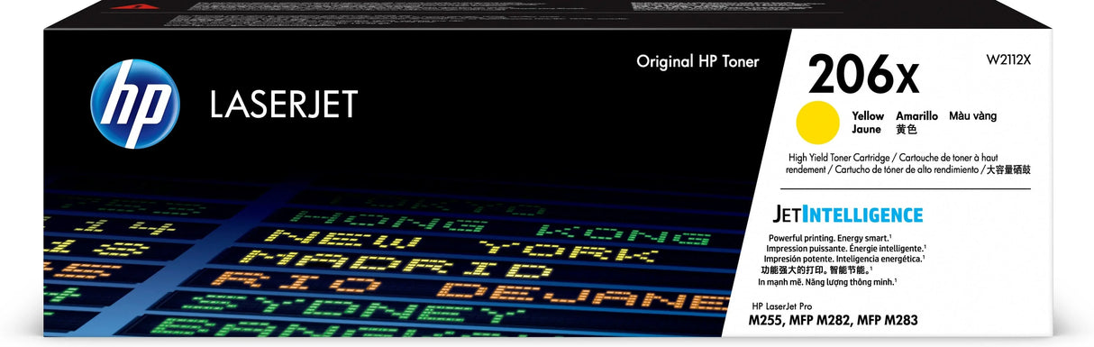 HP 206X High Yield Yellow Original LaserJet Toner Cartridge (W2112X)