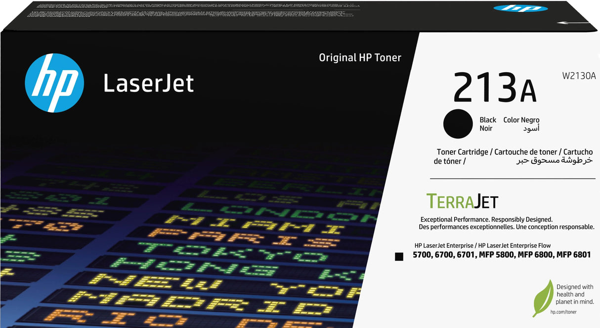 HP 213A Black Original LaserJet Toner Cartridge (W2130A)