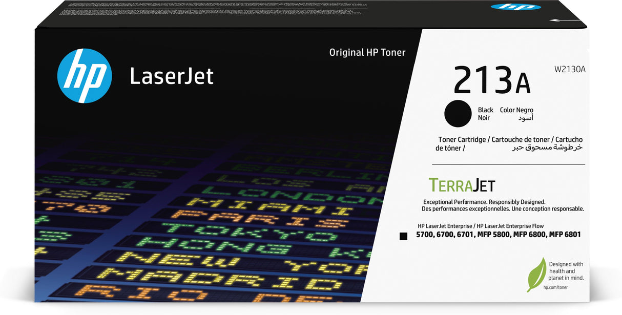HP 213A Black Original LaserJet Toner Cartridge (W2130A)