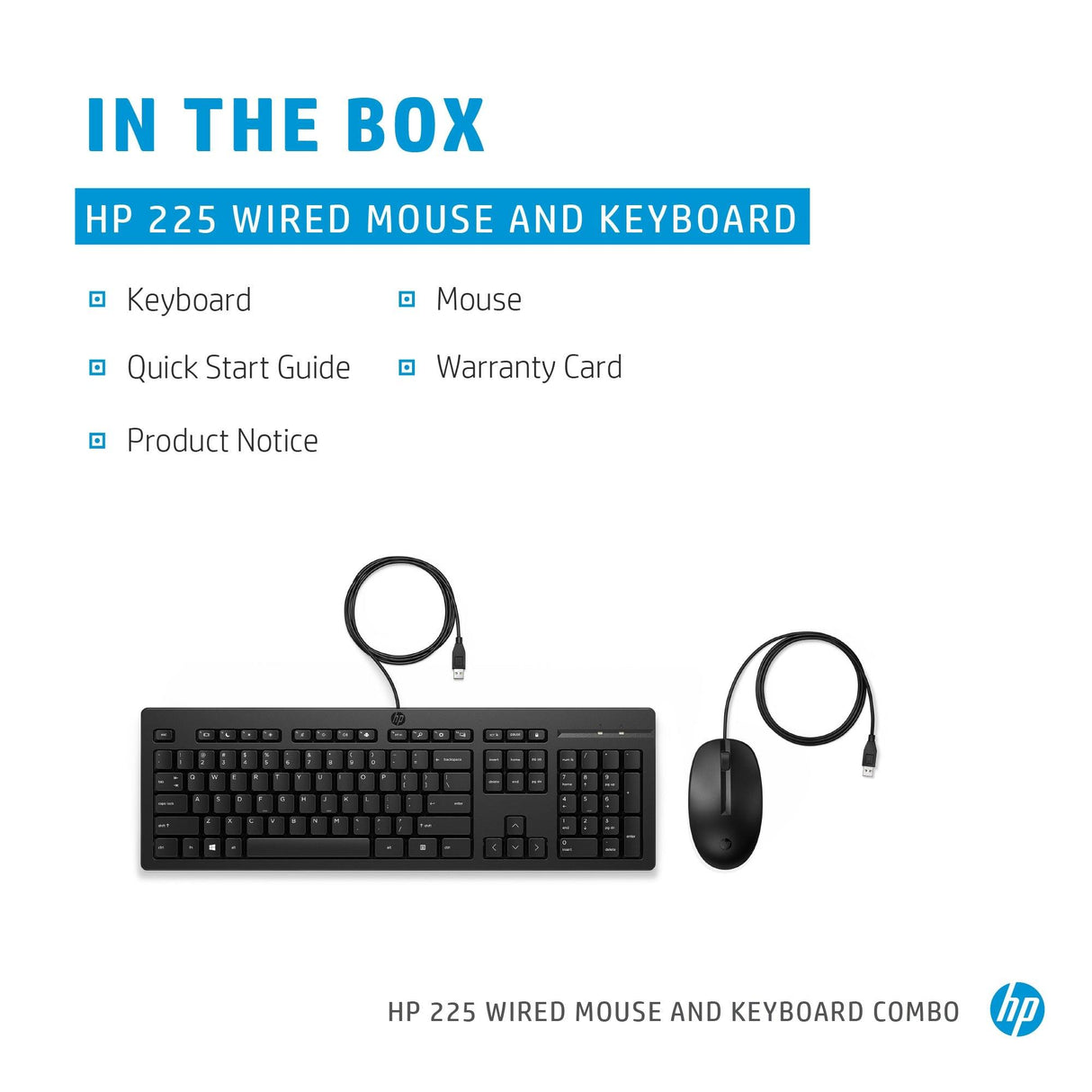 HP 225 Wired Mouse and Keyboard Combo (286J4AA)