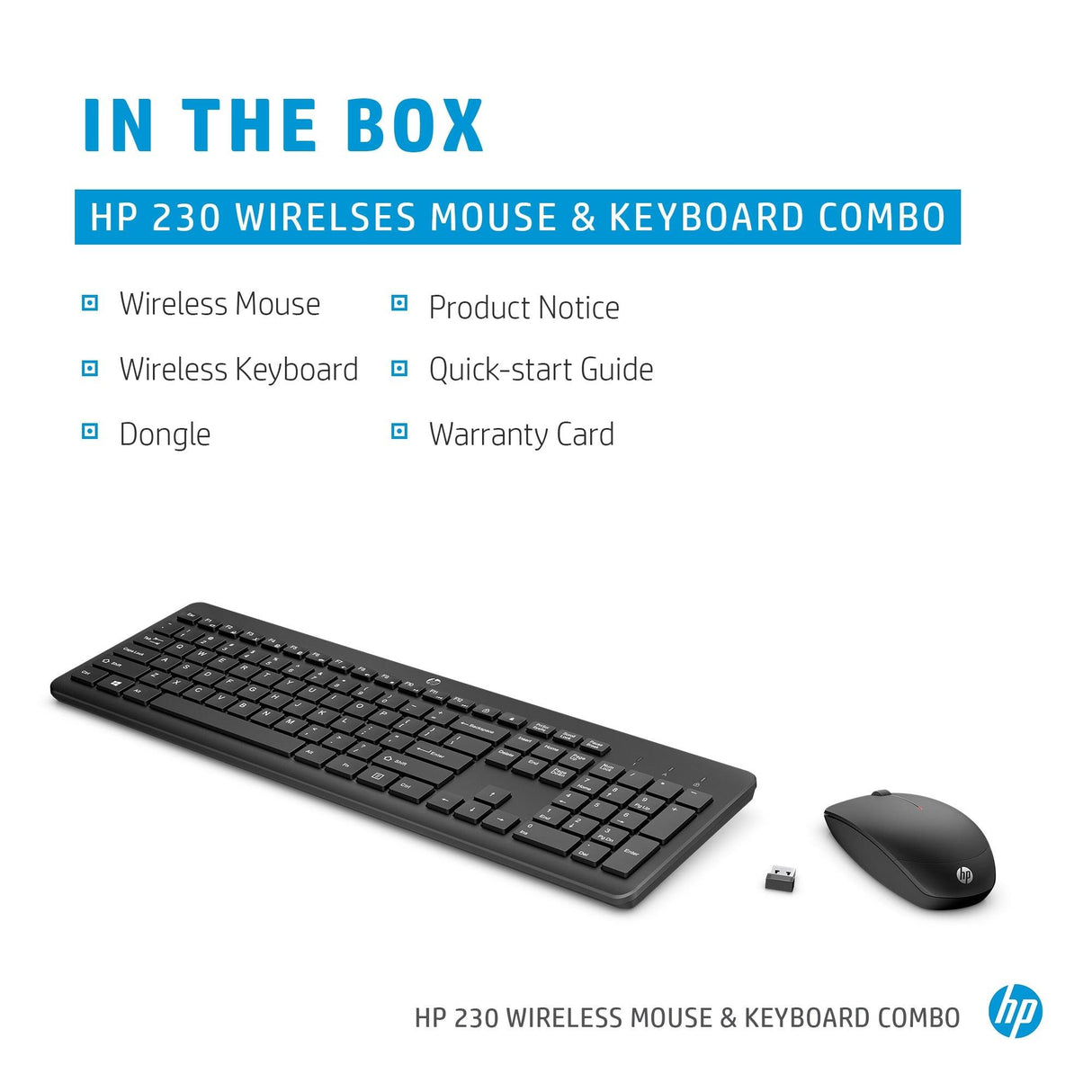 HP 230 Wireless Mouse and Keyboard Combo (18H24AA)
