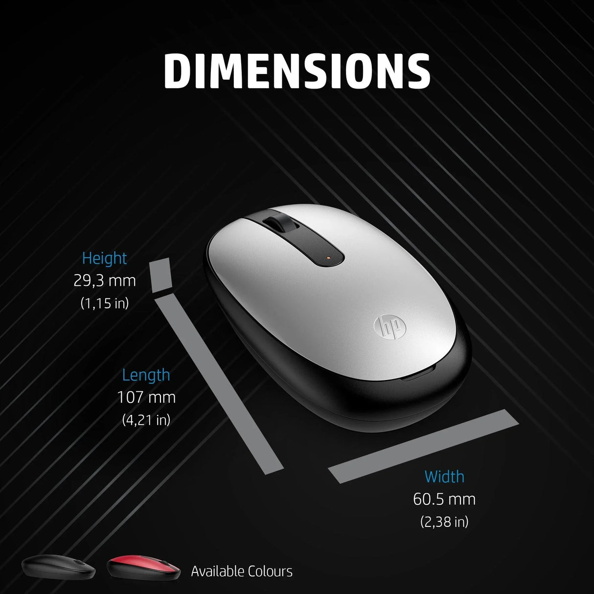 HP 240 Empire Red – Bluetooth / 1200 DPI / Lightweight – Office Wireless Mouse