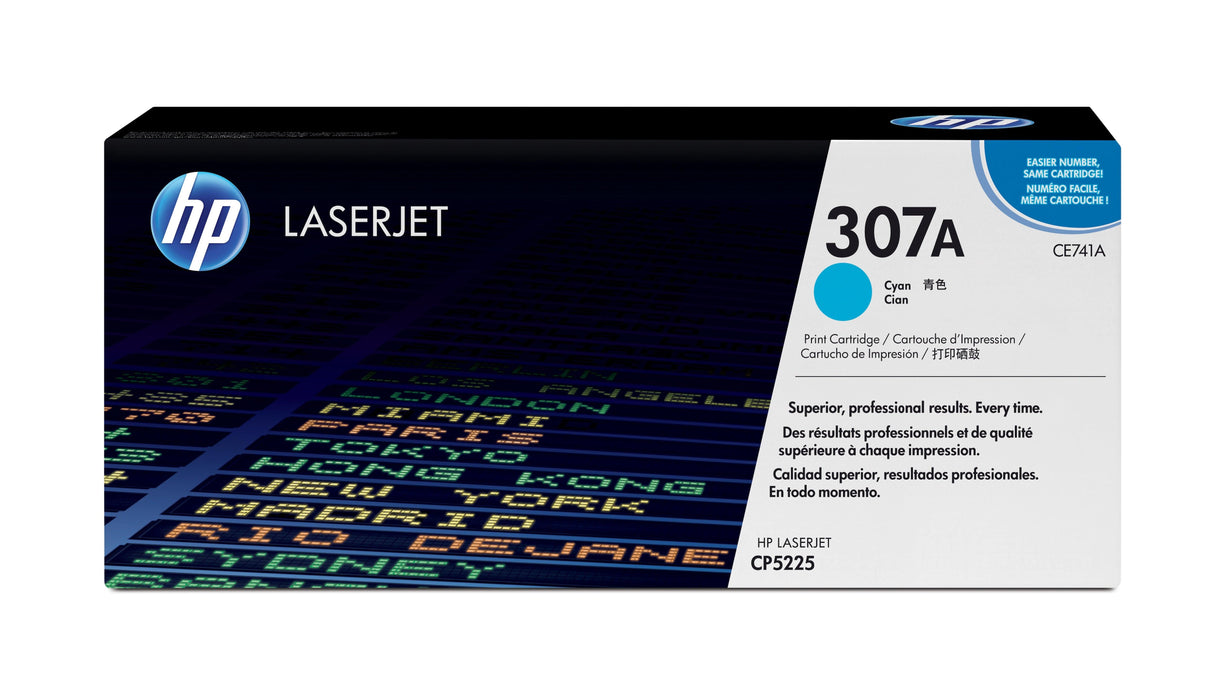 HP 307A Cyan Original LaserJet Toner Cartridge (CE741A)