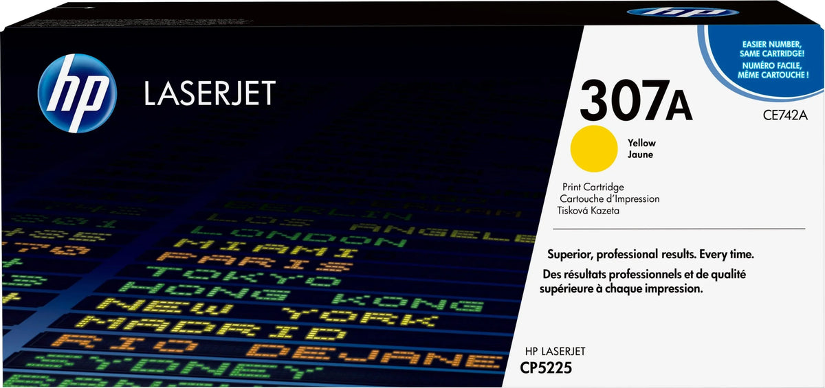 HP 307A Yellow Original LaserJet Toner Cartridge (CE742A)