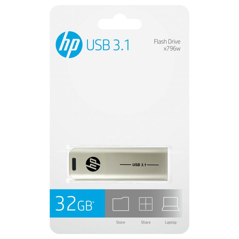 HP 32 GB | USB 3.1 Gen 1 Type-A | 17.6 x 53.3 x 7.2 mm | 13.9 (HPFD796L-32)