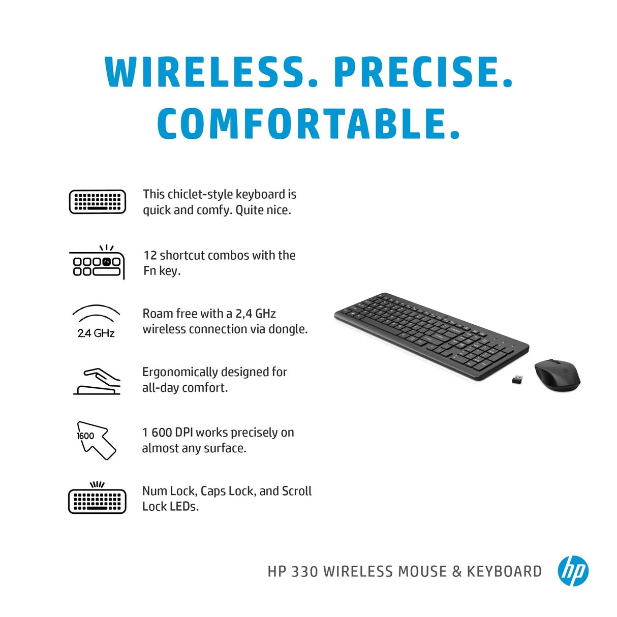 HP 330 Wireless Mouse and Keyboard Combination (2V9E6AA)