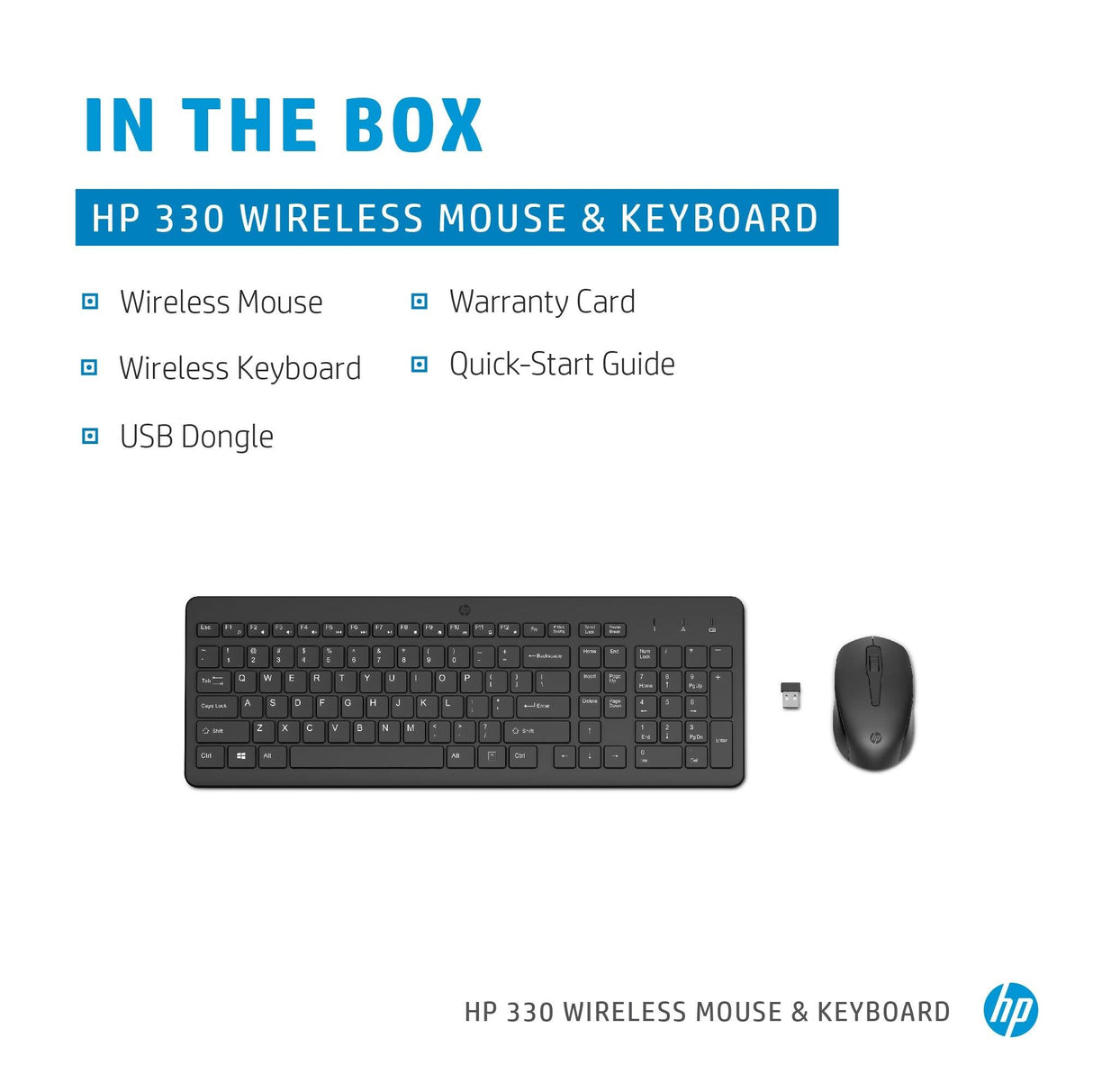 HP 330 Wireless Mouse and Keyboard Combination (2V9E6AA)